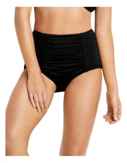 Seafolly High Waisted Swim Bottom Black