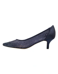 Spritz Bright Navy Satin Pump -Myer Fashion Store 474467860 3 720x928