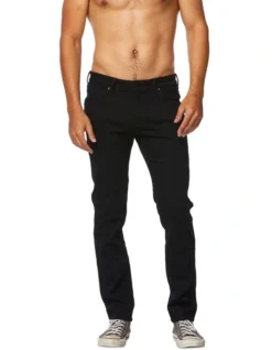 Wrangler Stomper Super Sonic Low Rise Slim Tapered Jeans Black