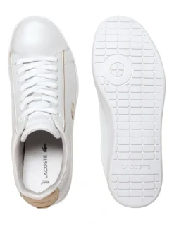 Lacoste Carnaby Evo White/ Gold Leather Lace-Up Sneaker 11 Lacoste Carnaby Evo White/ Gold Leather Lace-Up Sneaker -Myer Fashion Store 591844600 4 1 720x928