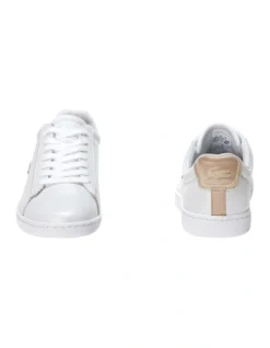 Lacoste Carnaby Evo White/ Gold Leather Lace-Up Sneaker 12 Lacoste Carnaby Evo White/ Gold Leather Lace-Up Sneaker -Myer Fashion Store 591844600 5 1 720x928