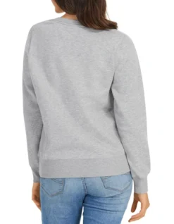 Champion Script Crew Sweatshirt Oxford Heather -Myer Fashion Store 600270400 5 720x928