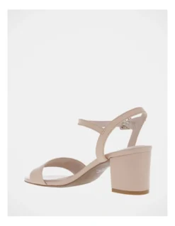 Basque Roma Leather Block Heel Sandal In Beige -Myer Fashion Store 630790750 2 1 720x928