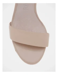 Basque Roma Leather Block Heel Sandal In Beige -Myer Fashion Store 630790750 3 1 720x928