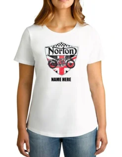 Women's Norton Shield Personalised Cotton T Shirt