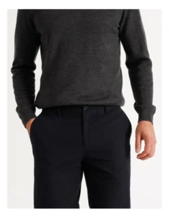 Breckland Stretch Textured Chino Navy -Myer Fashion Store 663565060 7 1 720x928