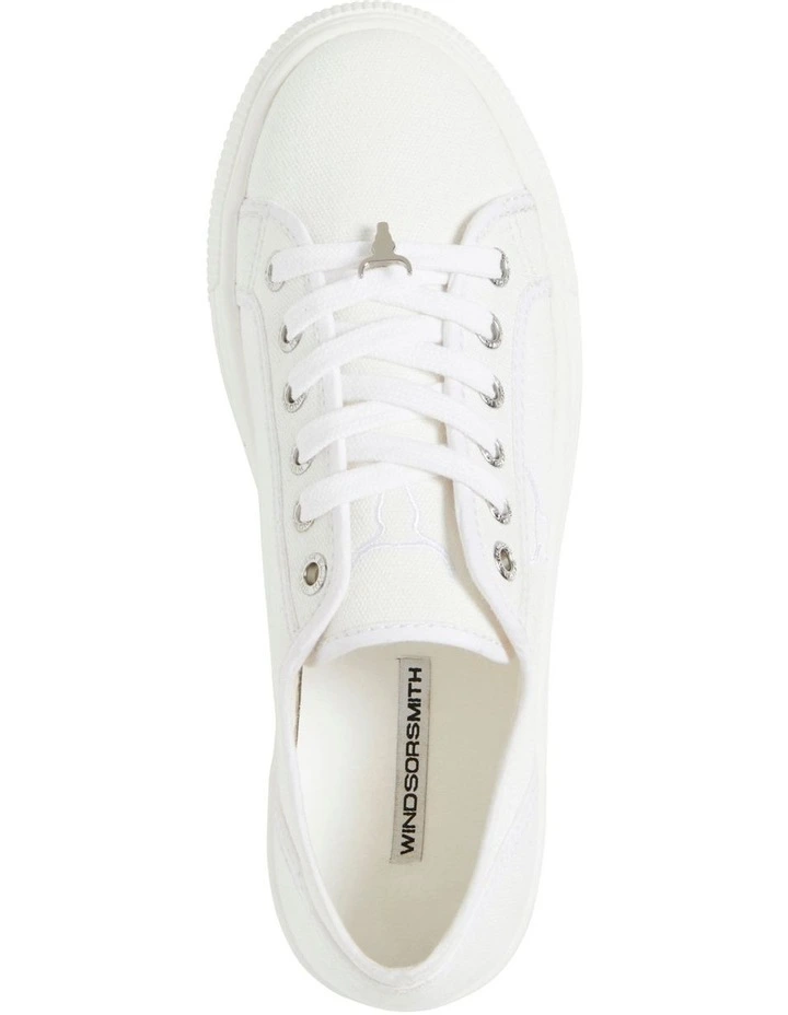 Windsor Smith Ruby White Canvas Platform Sneaker 6 Windsor Smith Ruby White Canvas Platform Sneaker - Image 4