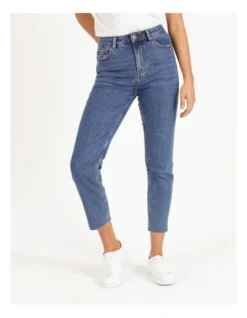 ONLY Emily High Waisted Jean Dark Blue Denim