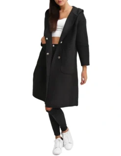 Walk This Way Black Wool Blend Oversized Coat -Myer Fashion Store 731698930 7 720x928