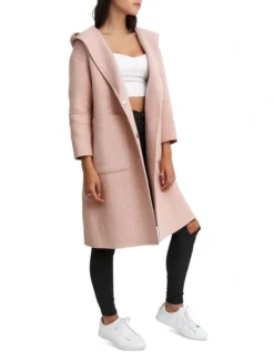 Walk This Way Blush Wool Blend Oversized Coat -Myer Fashion Store 731699110 3 720x928