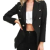 Princess Polly Black Tweed Blazer