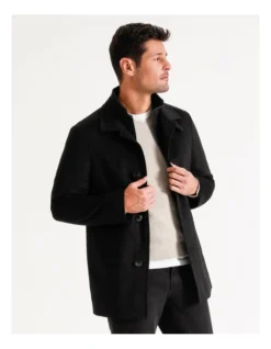 Rochester Melton Coat Black