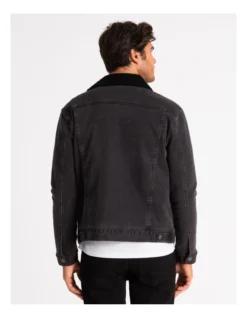 Bradley Sherpa Denim Jacket Black -Myer Fashion Store 748796860 6 1 720x928