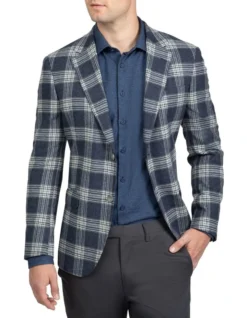 Slim Fit Navy Marcel Jacket