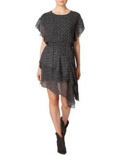 Asymmetrical Flounce Dress