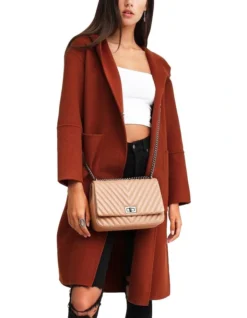 Walk This Way Brick Wool Blend Oversized Coat 12 Walk This Way Brick Wool Blend Oversized Coat -Myer Fashion Store 779251960 5 720x928