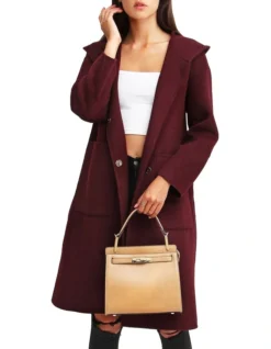 Walk This Way Wool Aubergine Oversized Coat 10 Walk This Way Wool Aubergine Oversized Coat -Myer Fashion Store 782146630 4 720x928