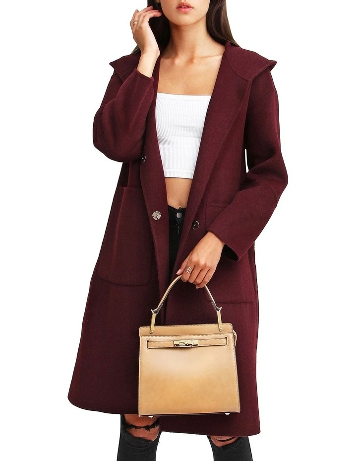 Walk This Way Wool Aubergine Oversized Coat 6 Walk This Way Wool Aubergine Oversized Coat - Image 4