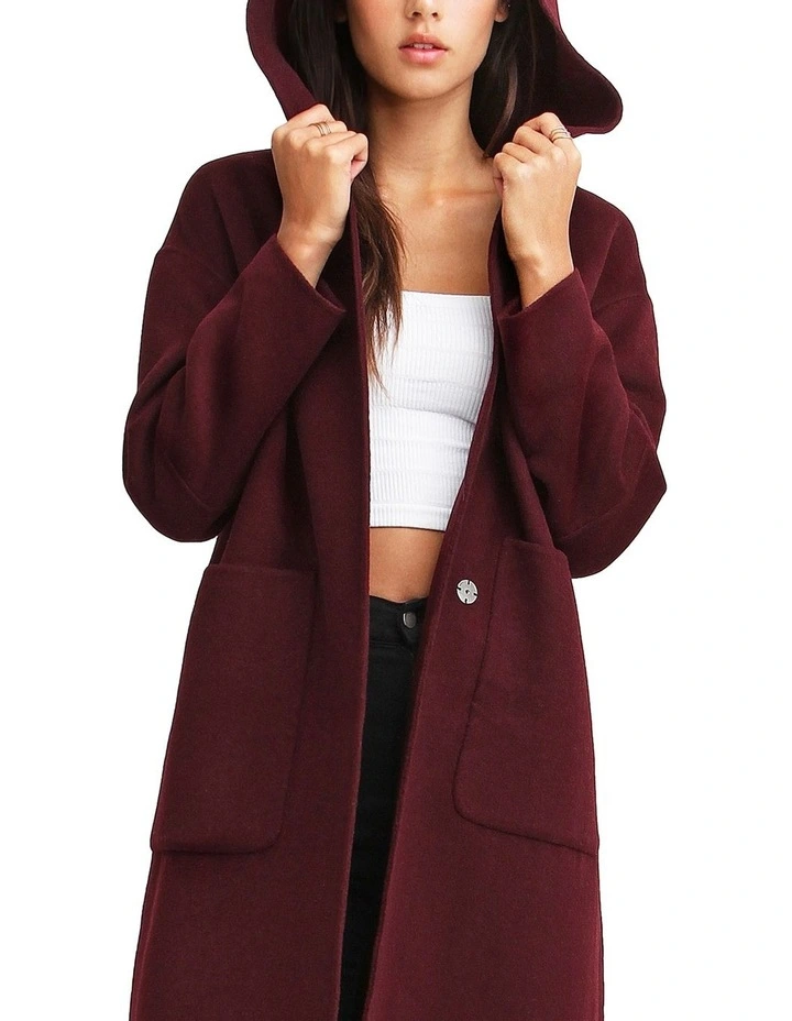 Walk This Way Wool Aubergine Oversized Coat 7 Walk This Way Wool Aubergine Oversized Coat - Image 5