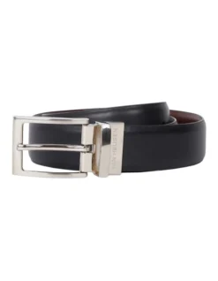 Van Heusen Pin Buckle Black/Brown Flex Stretch Reversible Belt