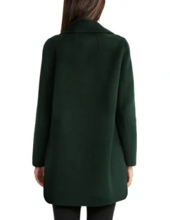 Ex-Boyfriend Dark Green Wool Blend Oversized Jacket -Myer Fashion Store 792026200 3 720x928