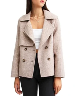 I'm Yours Beige Wool Blend Peacoat