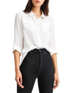 Eclipse Cream Rolled Sleeve Blouse