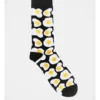 1 Pair Fried Egg Crew Length Socks In Black -Myer Fashion Store 810165790 1 1 720x928