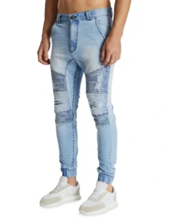Hellcat Distressed Jogger Pant Light Blue 9 Hellcat Distressed Jogger Pant Light Blue -Myer Fashion Store 811945720 4 720x928