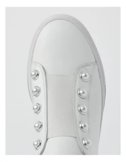 Kiss White Leather Slip-on Sneaker 11 Kiss White Leather Slip-on Sneaker -Myer Fashion Store 816237280 3 2 720x928