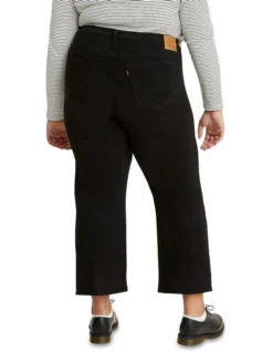 Plus Size Ribcage Ankle Straight Leg Jean Black -Myer Fashion Store 816422320 3 720x928