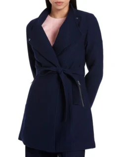 Ruby Felted Wool Coat Midnight