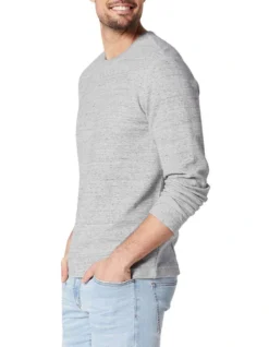 Waffle Knit Sweat Top Grey -Myer Fashion Store 823867570 3 720x928