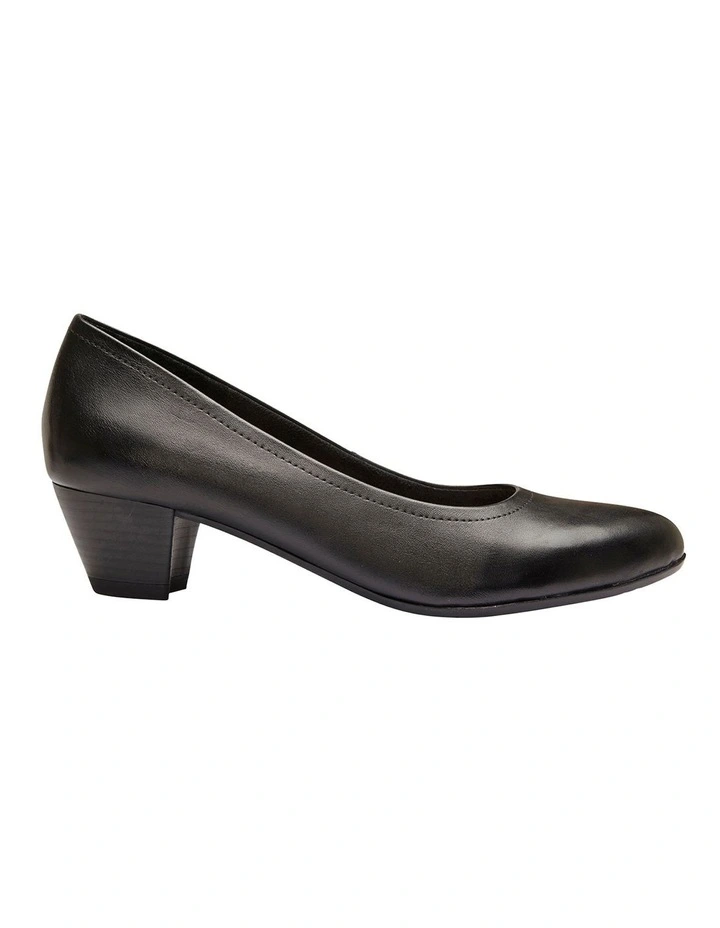 Ollie Heeled Shoes In Black Leather 3 Ollie Heeled Shoes In Black Leather