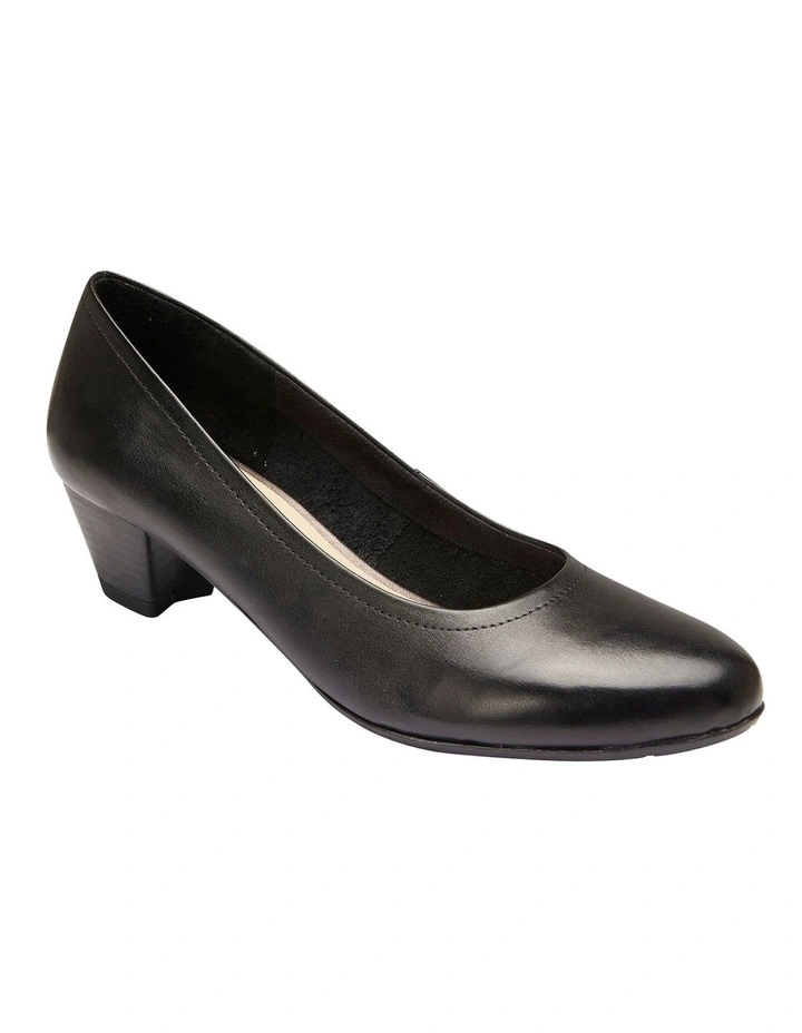 Ollie Heeled Shoes In Black Leather 4 Ollie Heeled Shoes In Black Leather - Image 2