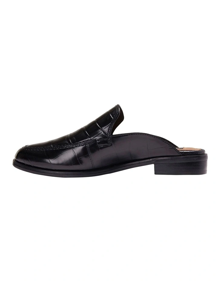 West Black Croc Print Flat Shoes 4 West Black Croc Print Flat Shoes - Image 2