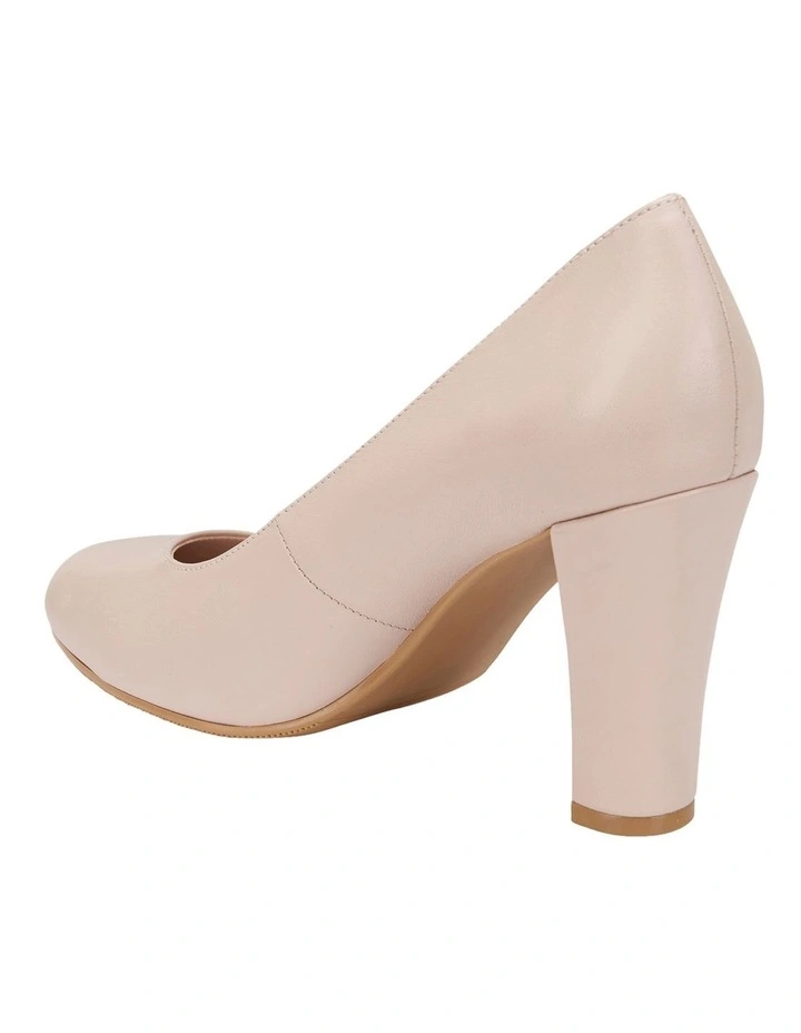 Alibi Heeled Shoes In Blush Leather 6 Alibi Heeled Shoes In Blush Leather - Image 4