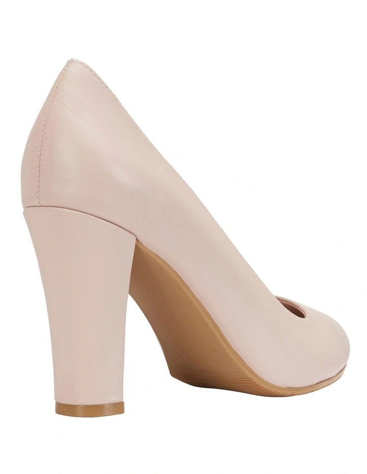 Alibi Heeled Shoes In Blush Leather 8 Alibi Heeled Shoes In Blush Leather - Image 6