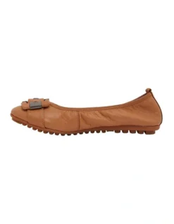 Pentagon Flat Shoes In Tan Leather -Myer Fashion Store 830636470 3 720x928