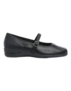 Brianna Black Glove Flat Shoes