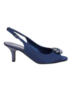 Anissa Navy Silk Sandal