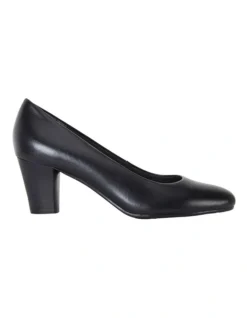 Marley Black Glove Heeled Shoes