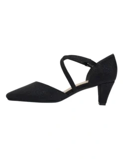 Adison Black Shimmer Heeled Shoes -Myer Fashion Store 830832130 3 720x928