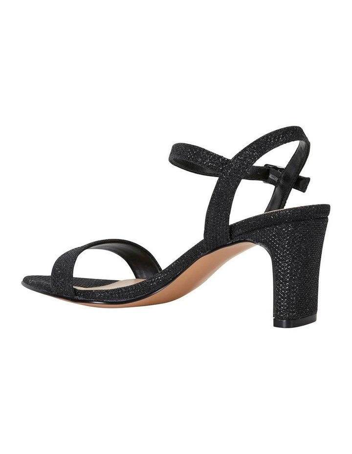 Unison Black Shimmer Sandals 7 Unison Black Shimmer Sandals - Image 5