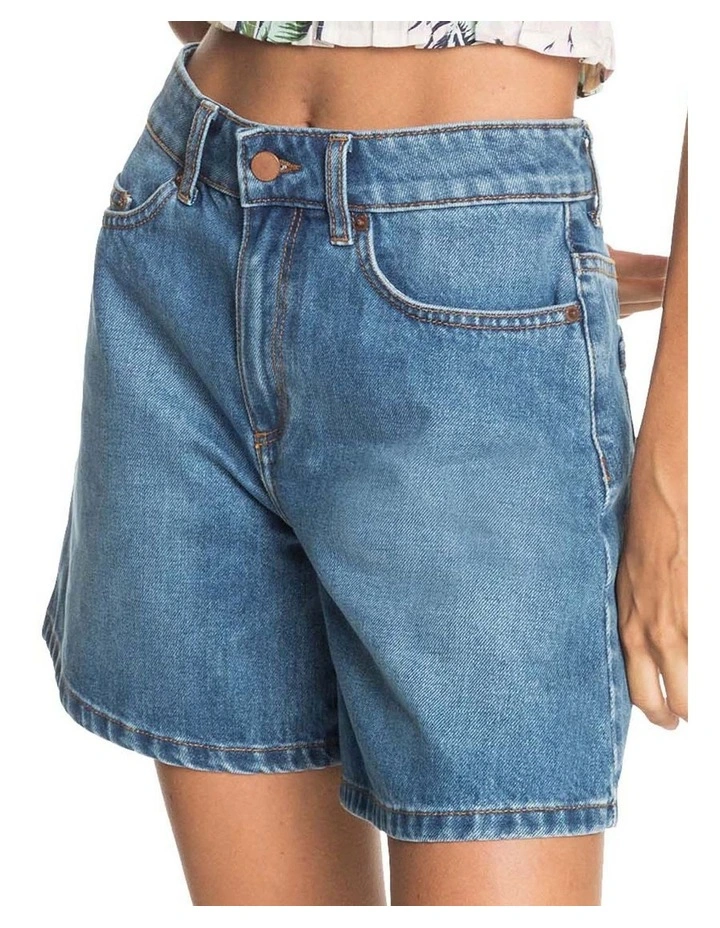 Roxy MORNING SPLENDOUR Denim Bermuda Shorts In Blue 4 Roxy MORNING SPLENDOUR Denim Bermuda Shorts In Blue - Image 2