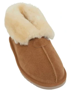 Pixie Chestnut Suede Slippers