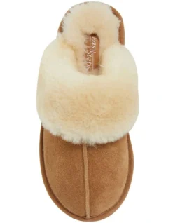 Peggy Chestnut Suede Slippers -Myer Fashion Store 836358400 4 720x928