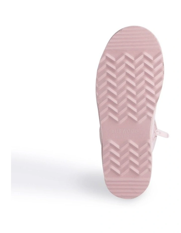 Mid Calf Zip-Up Sheepskin Boot Pale Pink 5 Mid Calf Zip-Up Sheepskin Boot Pale Pink - Image 3