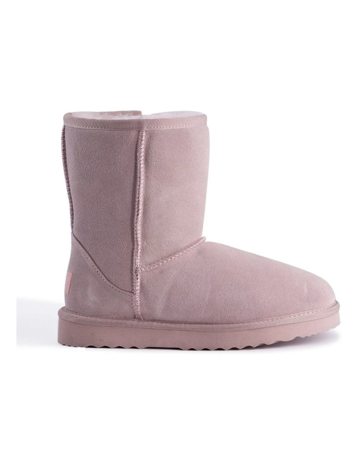 Mid Calf Zip-Up Sheepskin Boot Pale Pink 9 Mid Calf Zip-Up Sheepskin Boot Pale Pink - Image 7