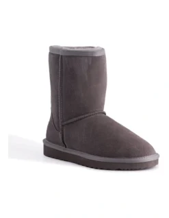 Mid Calf Sheepskin Boot Grey